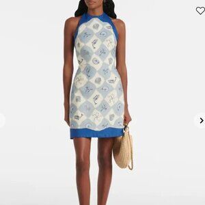 Alemais Pia Halter Linen Dress Size US 4 NWOT